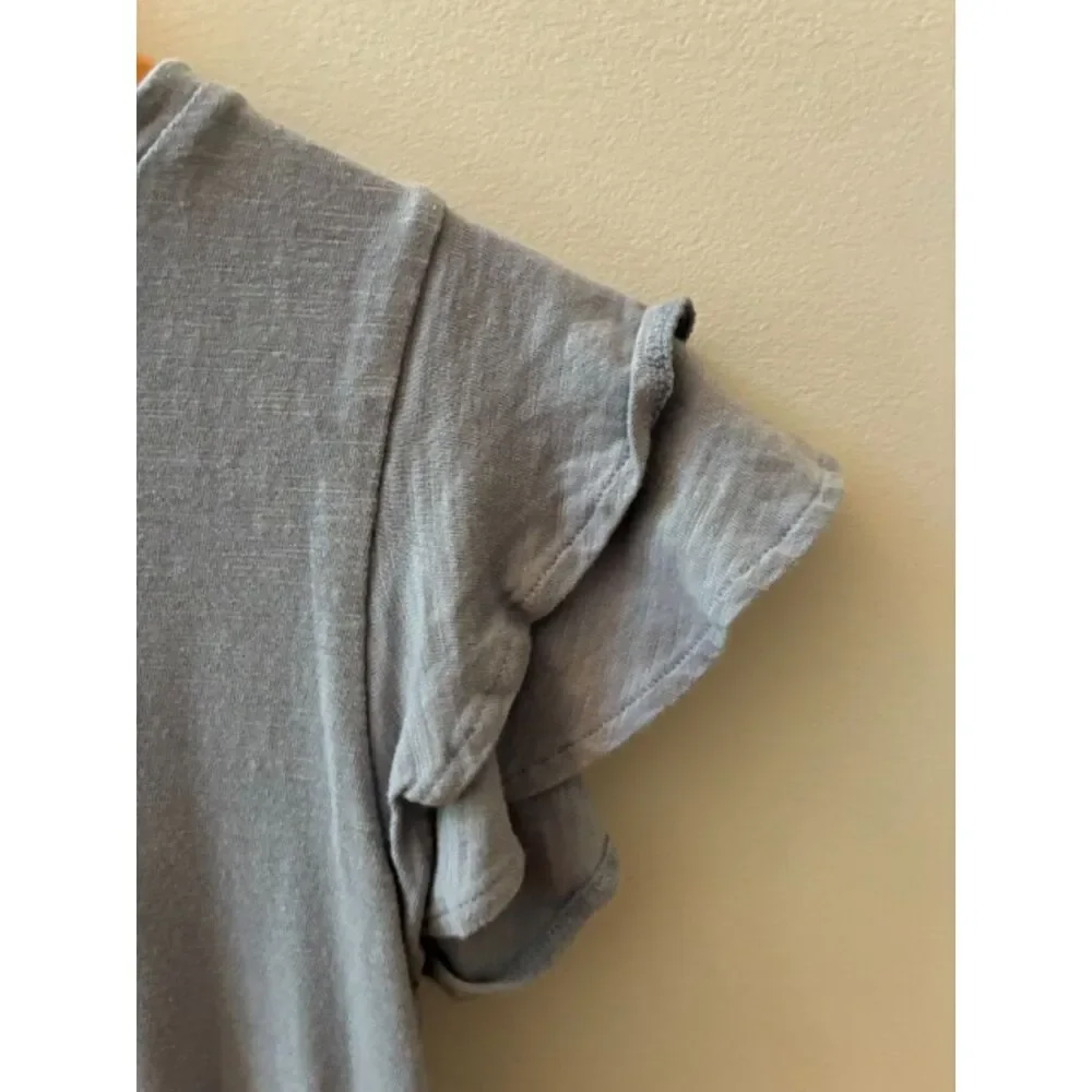 GAP Kids Flutter Sleeve Tee | Girls XXL (14-16) | Gray | EUC